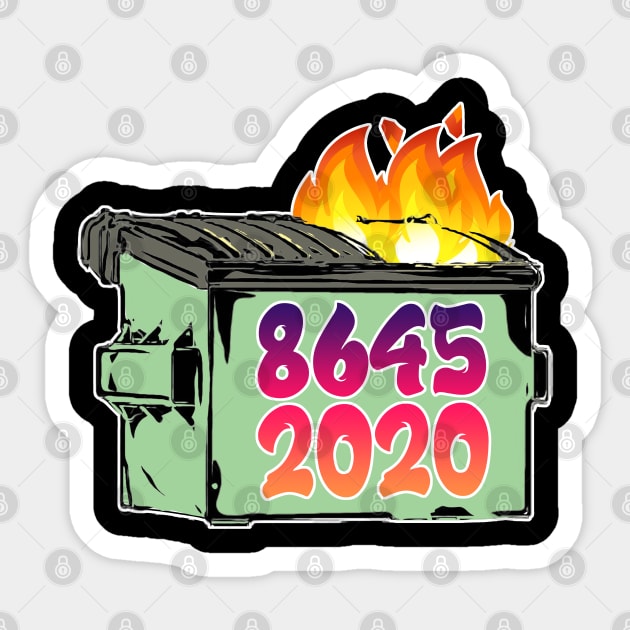 86452020 Dumpster Fire Sticker by aaallsmiles